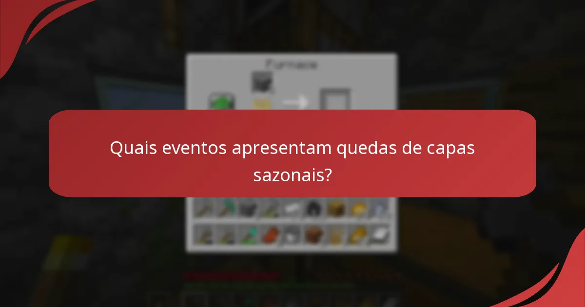 Qual é a disponibilidade das capas de evento?