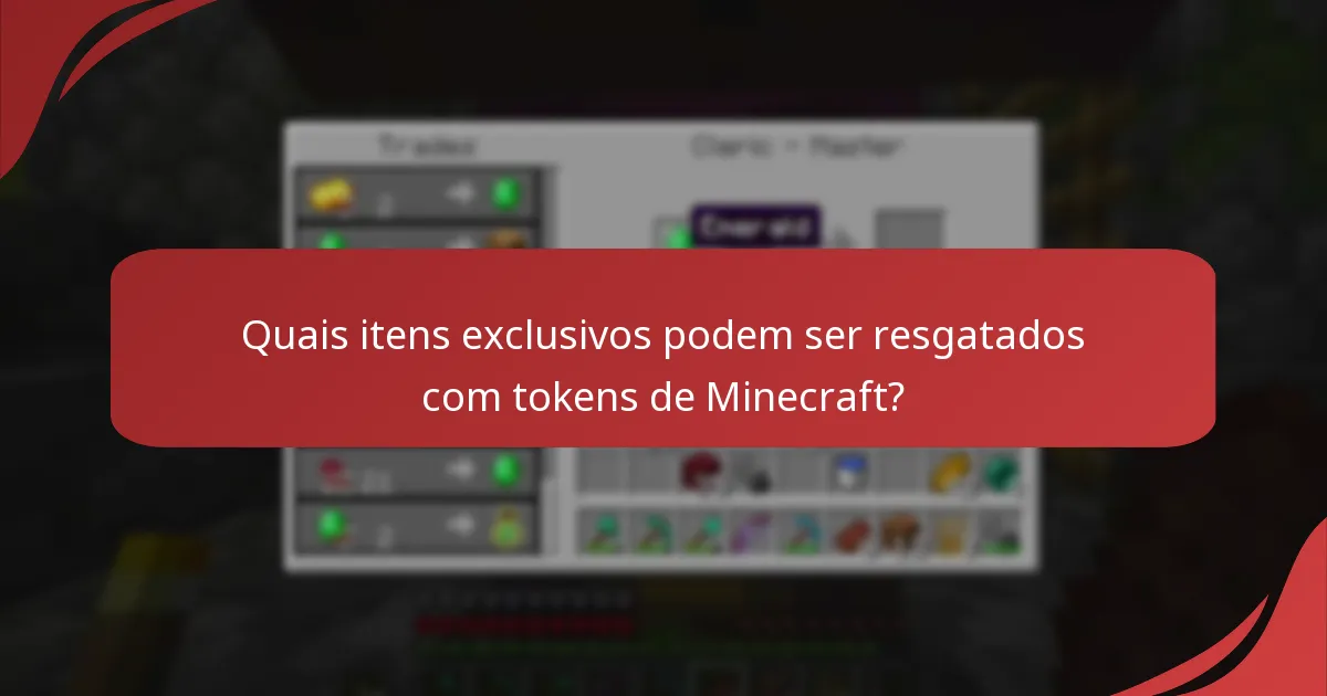 Quais promoções especiais estão associadas aos tokens de Minecraft?
