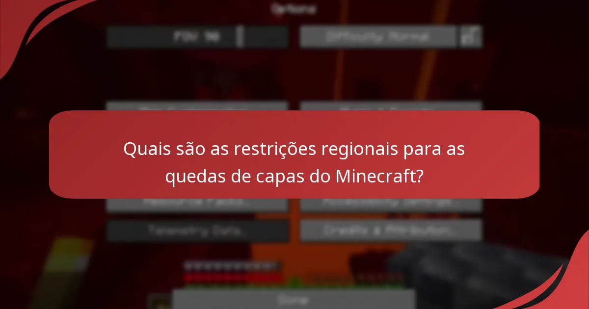 Quais são os critérios de elegibilidade para receber uma capa do Minecraft?